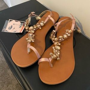 Jewelled Flat Sandals